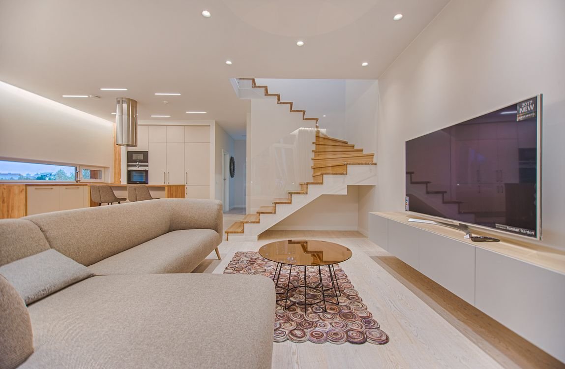 Modern living room interior featuring PhaseNest home decor