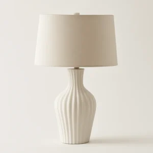 Briarfield fluted ceramic table lamp