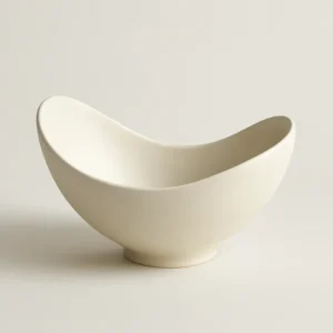 Mirelle curved ceramic bowl