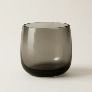 Tilden smoked glass candle cup